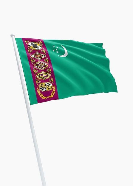 Vlag Turkmenistan - 100x150cm Spun-Poly